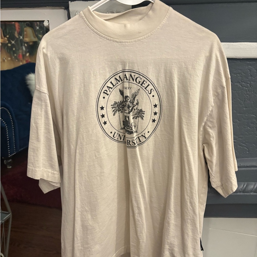 Palm Angels Beige T-Shirt for Men
